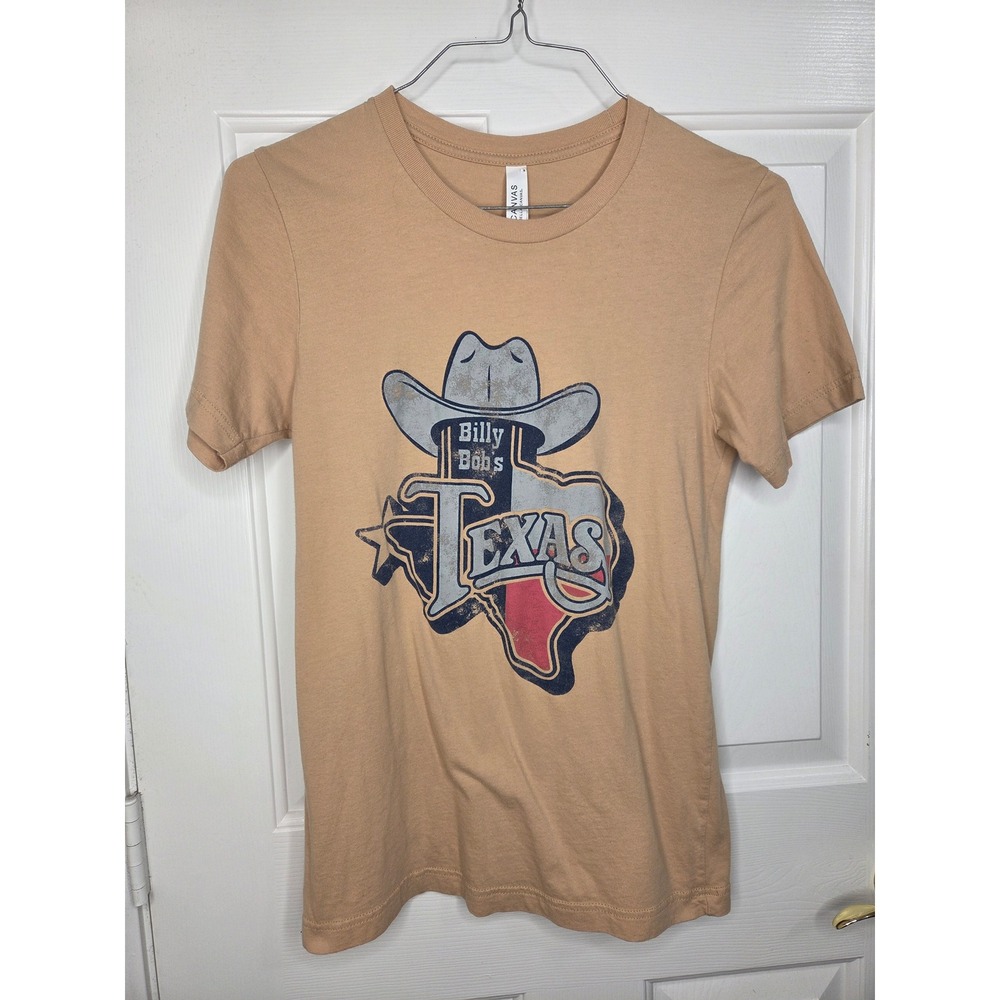 Billy Bob's Texas Graphic T-Shirt Tan Bella Canvas Small Western Honky Tonk Tee